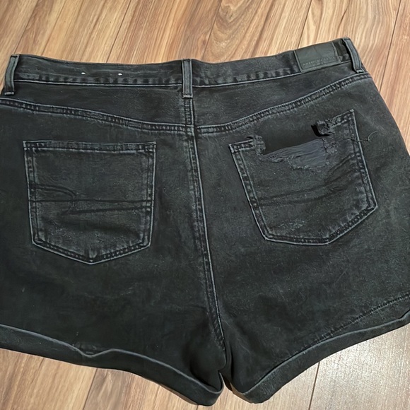 American Eagle Black ripped Jean shorts - Picture 6 of 6